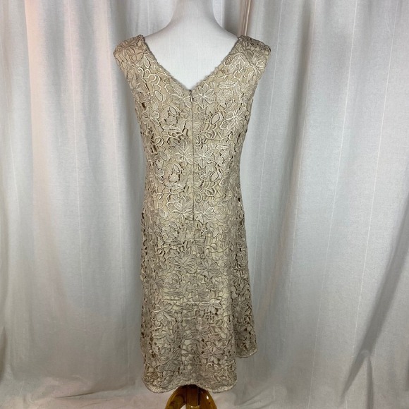 NEW Lauren Ralph Lauren Women's Size 8 Dress Foiled Lace Floral Cocktail Party - Picture 8 of 9